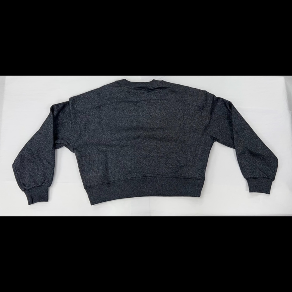LuluLemon Perfectly Oversized Crop Crew in Black Spark - Picture 3 of 12